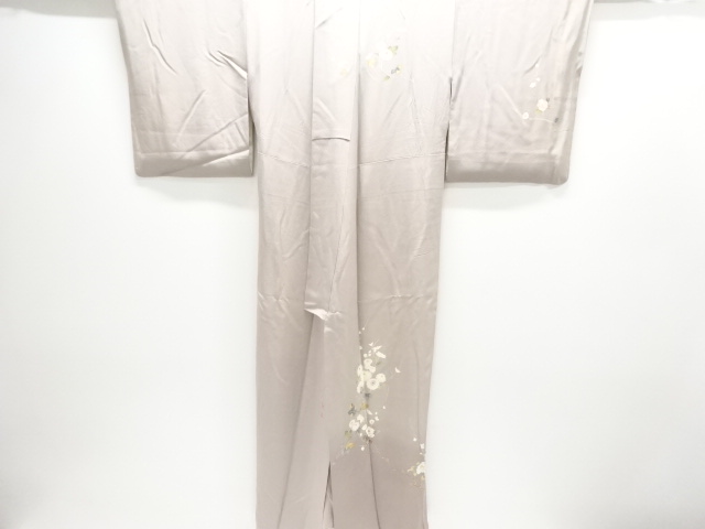  百貫達雄作　手描き友禅菊模様一ツ紋訪問着